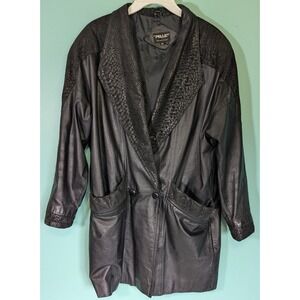 Leather Jacket Women's Size Medium 100% Genuine Leather Black Pelle